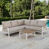 Mili Hotel Luxury Leisure Waterproof Sun Protection Patio Sofa Set Garden Teak Outdoor Sofa Set