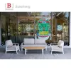 Mili Modern Luxury Teak Wood Outdoor Patio Furniture Sofa Set for Hotels Backyards Garden Furniture