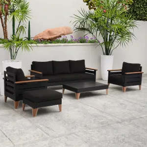 Mishra Patio Furniture Balcony Luxury Aluminum 6-piece Garden Sofas Set for Outdoor