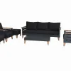 Mishra Patio Furniture Balcony Luxury Aluminum 6-piece Garden Sofas Set for Outdoor