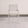 Modern Classic Aluminum Dining Chair French Design Waterproof Garden Furniture for Patio Park Courtyard Restaurant