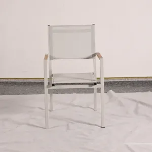 Modern Classic Aluminum Dining Chair French Design Waterproof Garden Furniture for Patio Park Courtyard Restaurant