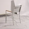 Modern Classic Aluminum Dining Chair French Design Waterproof Garden Furniture for Patio Park Courtyard Restaurant