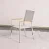 Modern Classic Aluminum Dining Chair French Design Waterproof Garden Furniture for Patio Park Courtyard Restaurant