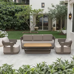 Modern Contemporary Outdoor Solid Sofa Set Garden Patio Furniture Outdoor Solid Sofa Set for Leisure Villas