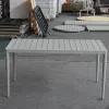 Modern Convertible Aluminum Patio Dining Table Outdoor Garden Furniture for Courtyard Use