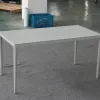 Modern Convertible Aluminum Patio Dining Table Outdoor Garden Furniture for Courtyard Use