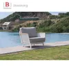 Modern Deluxe Teak Garden Sofa Set Waterproof Outdoor Furniture for Hotels