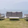 Modern Deluxe Teak Garden Sofa Set Waterproof Outdoor Furniture for Hotels