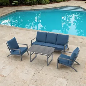 Modern Design Aluminum Outdoor Garden Sofa Set Hot Seller for Patio Terrace Balcony Courtyard Hotel