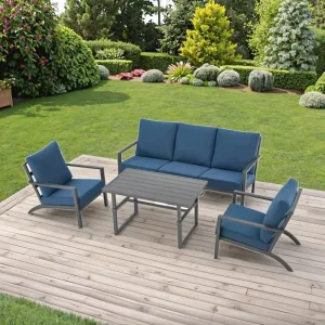 Modern Design Aluminum Veranda Furniture Set for Outdoor Garden Sofas Hot Seller for Patio Terrace Balcony Courtyard Hotel