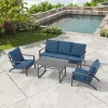 Modern Design Aluminum Veranda Furniture Set for Outdoor Garden Sofas Hot Seller for Patio Terrace Balcony Courtyard Hotel