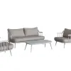 Modern Design Outdoor Aluminium Garden Sets Popular Aluminum Curve Leisure Sofa for Patio Home Outdoor Furniture