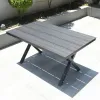 Modern Design Outdoor Leisure Aluminum Garden Table Furniture Waterproof Plastic Wood Dining Patio Table