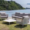 Modern Design Outdoor Patio Furniture Luxury Teak Garden Sofa Set for Home Hotel Use