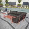 Modern Design Wholesale Custom Modular Corner Outdoor Aluminum Patio Sofa Set Waterproof for Garden Hotels Use