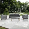 Modern Garden Furniture Plastic Rattan Wicker 2-Seater Outdoor Single Sofa for Dining Backyard Pool Use