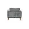 Modern Garden Furniture Plastic Rattan Wicker 2-Seater Outdoor Single Sofa for Dining Backyard Pool Use