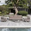 Modern Garden Outside Furniture 4 Pieces Aluminum Patio Outdoor Sofa Set