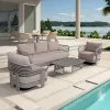 Modern Garden Outside Furniture 4 Pieces Aluminum Patio Outdoor Sofa Set