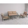 Modern Garden Water-resistant Outdoor Restaurant Furniture Garden Aluminum Patio Sofa Set