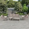 Modern Hotel Luxury Sofa Set Waterproof Aluminum Hotel Outdoor Comfortable Sofa Set Garden Furniture