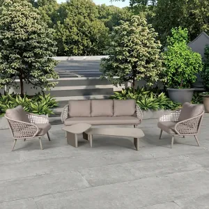 Modern Hotel Luxury Sofa Set Waterproof Aluminum Hotel Outdoor Comfortable Sofa Set Garden Furniture