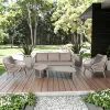 Modern Hotel Luxury Sofa Set Waterproof Aluminum Hotel Outdoor Comfortable Sofa Set Garden Furniture