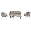 Modern Hotel Luxury Sofa Set Waterproof Aluminum Hotel Outdoor Comfortable Sofa Set Garden Furniture