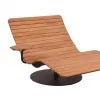 Modern Leisure Teak Lounger Chair Courtyard Chair Suitable for Outdoor Garden Use