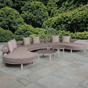 Modern Luxury Aluminium Garden Sofa Set Elegant Patio Furniture for Outdoor and Balcony Weather-Resistant for Parks