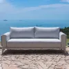 Modern Luxury Aluminum Outdoor Sofa Set Weather Resistant Garden Furniture with Table for Apartments