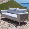 Modern Luxury Aluminum Outdoor Sofa Set Weather Resistant Garden Furniture with Table for Apartments