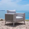 Modern Luxury Aluminum Outdoor Sofa Set Weather Resistant Garden Furniture with Table for Apartments