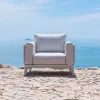 Modern Luxury Aluminum Outdoor Sofa Set Weather Resistant Garden Furniture with Table for Apartments