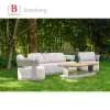 Modern Luxury Garden Sofa Patio Outdoor Sofa Set Teak Wood Leisure Outdoor Sofa