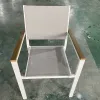 Modern Luxury Leisure Plastic Wood Restaurant Outdoor Dining Chair for Garden Dine