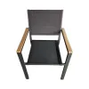 Modern Luxury Leisure Plastic Wood Restaurant Outdoor Dining Chair Waterproof Portable Garden Furniture for Patio Dine and Park