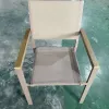 Modern Luxury Leisure Plastic Wood Restaurant Outdoor Dining Chair Waterproof Portable Garden Furniture for Patio Dine and Park