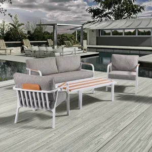 Modern Luxury Patio Outdoor Furniture Sofa Set Waterproof Teak Garden Courtyard Hotel Leisure