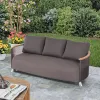 Modern Luxury Solid Teak Rattan Outdoor Furniture Set Waterproof for Patio Hotels Gardens for Park