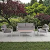 Modern Luxury Wooden Garden Sofa Set Outdoor Teak Wood Furniture for Patio or Courtyard for Villas Leisure Style