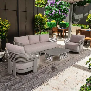 Modern Luxury 4-Piece Outdoor Garden Sofa Set for Patio Balcony Courtyard Hotel Beach Restaurant Stylish Leisure Furniture