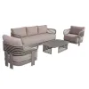 Modern Luxury 4-Piece Outdoor Garden Sofa Set for Patio Balcony Courtyard Hotel Beach Restaurant Stylish Leisure Furniture
