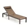Modern Metal Patio Outdoor Sun Bed Furniture Outdoor Sun Lounger for Courtyards Pools Beaches Hotels Gardens