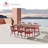 Modern Outdoor Aluminum Dining Table and Chair Set Leisure Table for Courtyard Balcony Patio Furniture