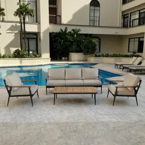 Modern Outdoor Aluminum Patio Garden Sofa Set Table and Chair for Hotel or Villa