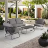 Modern Outdoor Aluminum Patio Sofa Set for Garden and Balcony Outdoor Furniture with Modular Design