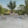Modern Outdoor Aluminum Sofa Set Weather-Resistant Rattan Furniture for Garden Restaurant Balcony Hotel Leisure Areas