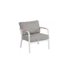 Modern Outdoor Courtyard Furniture 2-Seater Teak Wood Sofa with Aluminum for Garden Pool Single Sofa